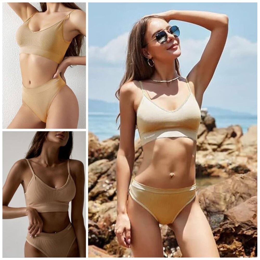 Talmont Bra and Panty Sets For Women Sexy Seamless Lingerie 2 Pcs Set